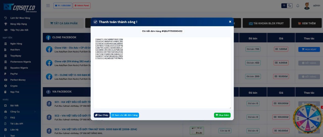 Shop Clone6 Bán Tài Nguyên MMO