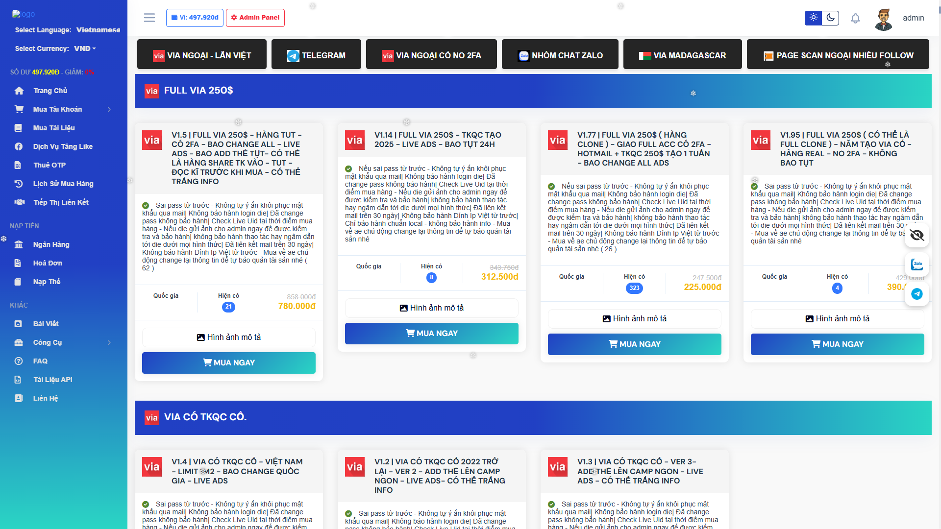 Shop Clone6 Bán Tài Nguyên MMO